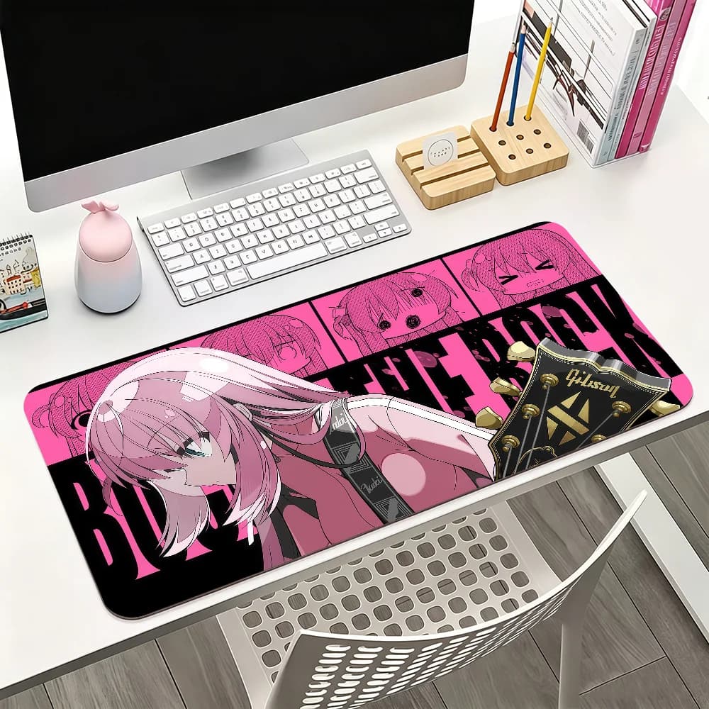 Anime Bocchithe Rock Mouse Pad For Office Gaming And Keyboards Non-Slip Large Waterproof