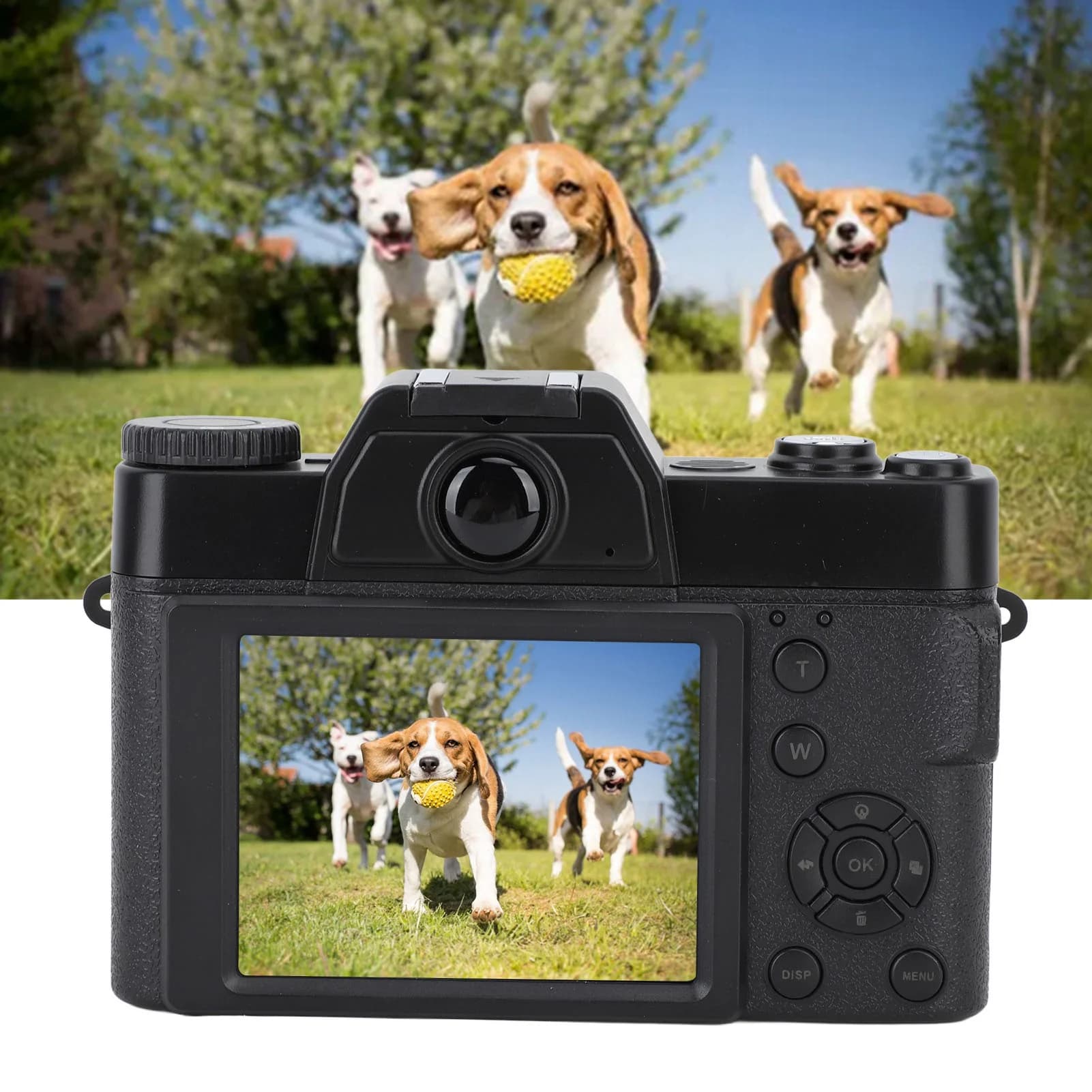 Compact Camera 4K Digital Camera Function Webcam Filling Light 3.0 Inch Screen Antivibration with Cold Slip Support for Photography