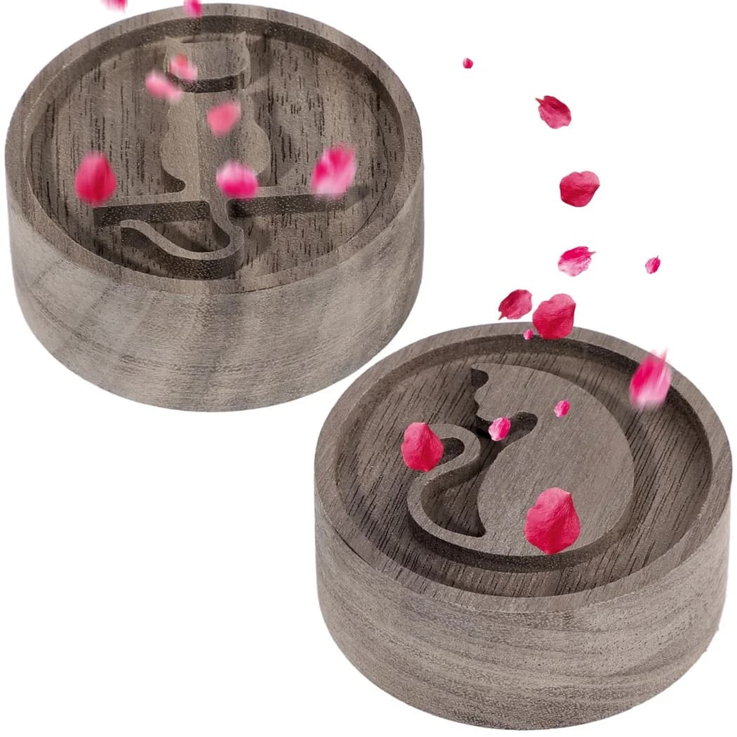 Noce wood essential oils diffuser, aromatherapy diffuser, round diffuser, car wood diffuser, environment deodorant, 2 pieces