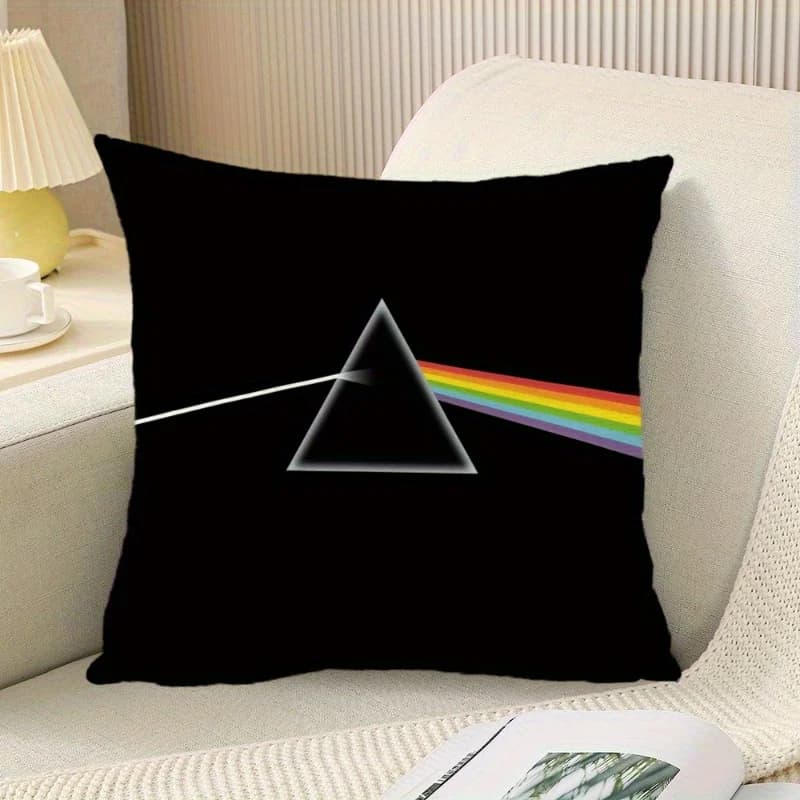 1 fodera per cuscino Pink Floyd Dark Side of the Moon, stampa 2D su entrambi i lati, in morbido poliestere, per divano, camera da letto, casa
