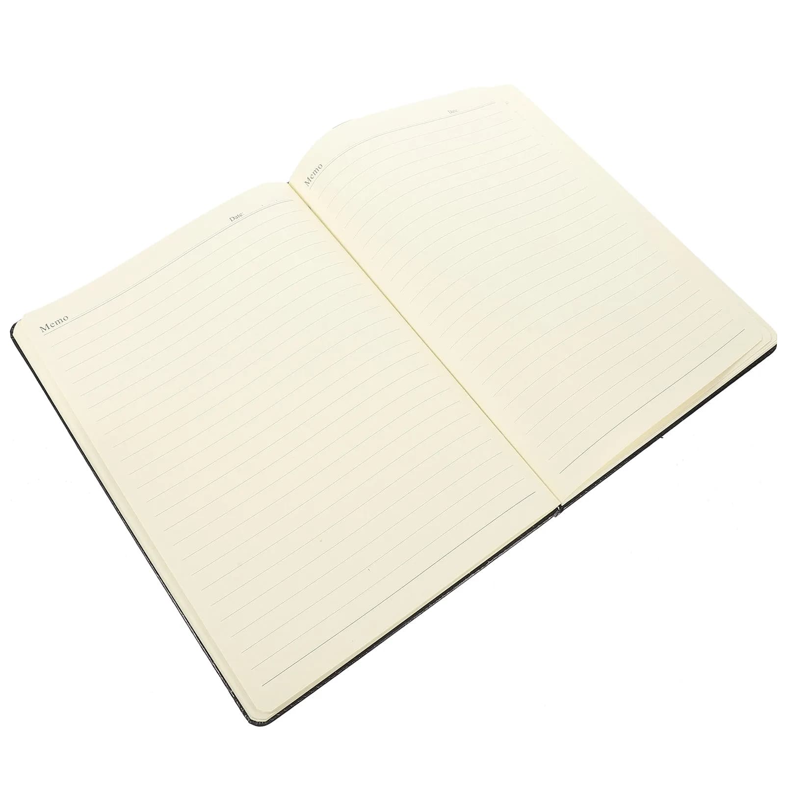 Agenda Planner A4 con Fogli a Righe, Copertina in PU, Blocco Note Giornaliero per Ufficio e Conferenze, Diario di Scrittura A4 a Righe