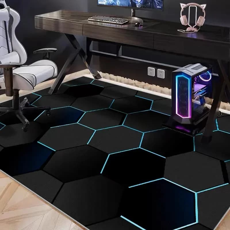 Tappeto per Sala Esports, Insonorizzante, Tappetino per Sedia da Gaming, Tappeti per Soggiorno, Camera da Letto e Ufficio, Decorazione Casa, Tappetini da Gioco