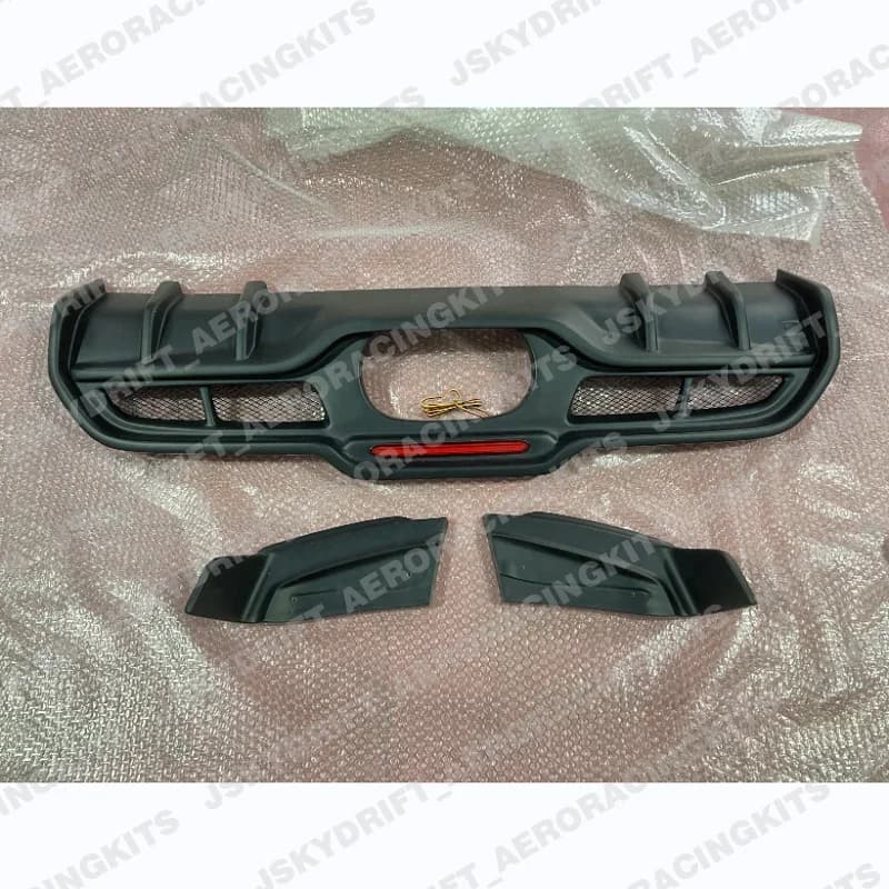 For Mini Cooper S F56 JCW Rear Bumper Diffuser Spoiler Spats Lip FRP Unpainted