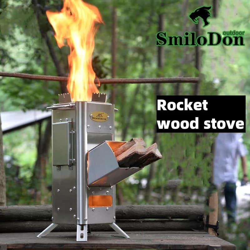 Outdoor Sprinkle Firewood Brasero Foldable Firewood Heater Stainless Steel Portable Hot Water Rice Cooking Heating Field