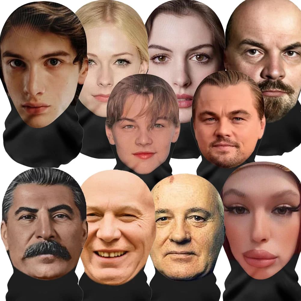 Nuova Maschera 3D Stampata 2026 Divertente in Rete, Copricapo Integrale Elastico in Rete per Cosplay, Cappuccio Balaclava