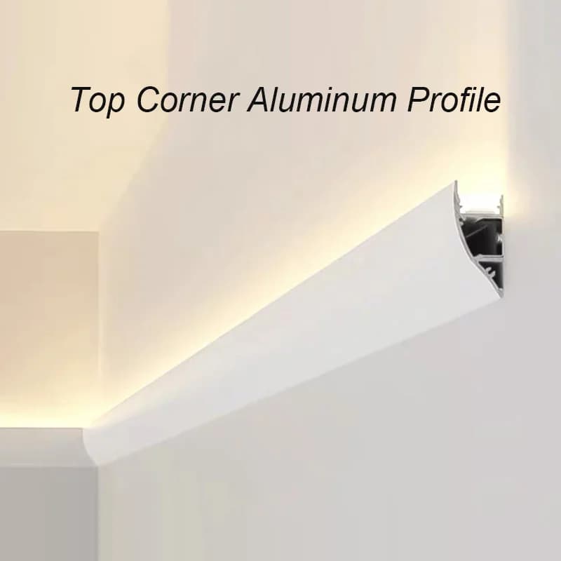 Profilo in alluminio per soffitto verso l'alto Montaggio superficiale Luce per canale di lavaggio a parete verso il basso Luci d