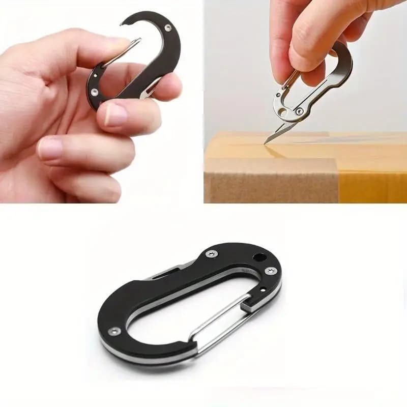 2pcs Keychain Multitool with Sharp Knife and Scissors Durable Lightweight Compact for Outdoor Survival Perfect Gift