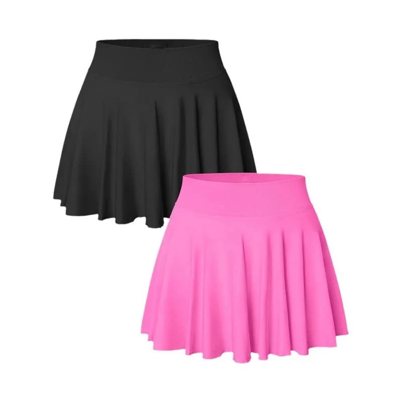 Gonna da tennis per donna Pantaloncini sportivi da yoga con tasca Palestra Corsa Ciclismo Pantaloncini finti da due articoli Gonna a pieghe alla moda Donna