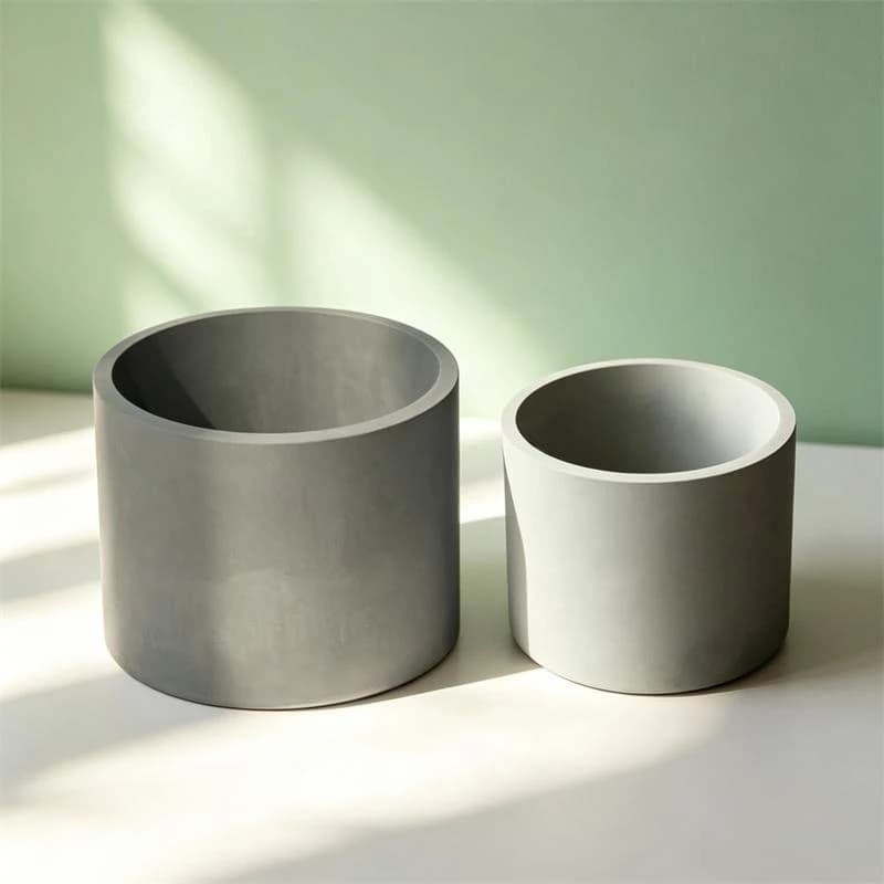 Stampo in silicone per vaso di fiori in cemento rotondo grande Stampi per fioriera in cemento fai-da-te per stampo per vaso di piantagione di piante grasse