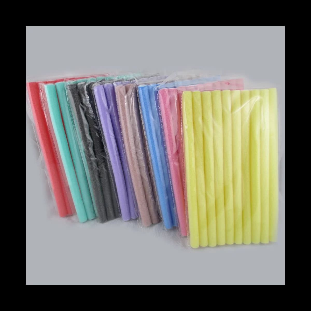 A64E Fast Shipping Wholesale 40 Pz Lotto Bigodini Maker Foam Soft Bendy Twist Cushions Styling Bigodini Tool for Women
