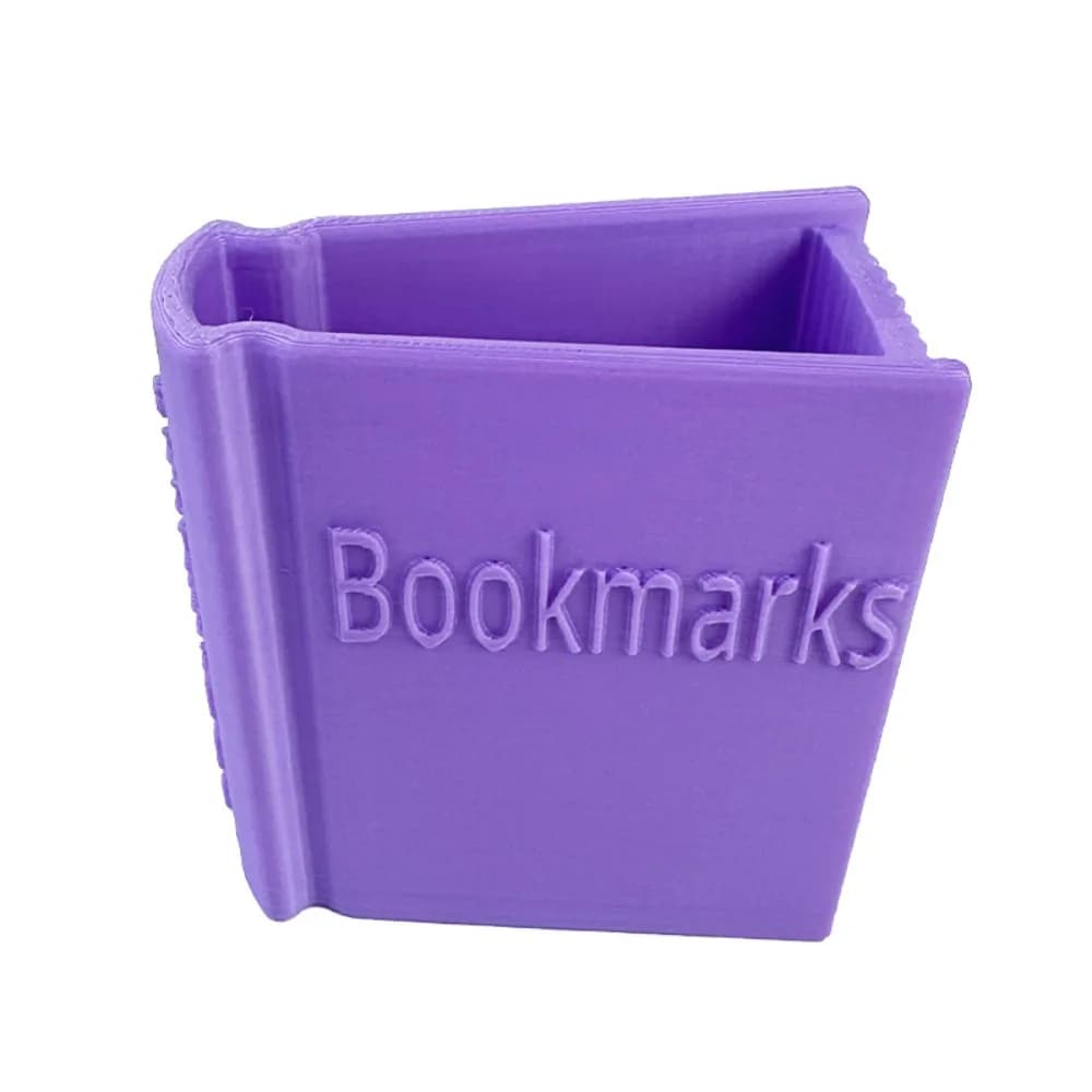 Portable 3D Printed Bookmark Holder Novelty Book Shaped Desk Organizer Handmade Bookmarks Organizer Book Club