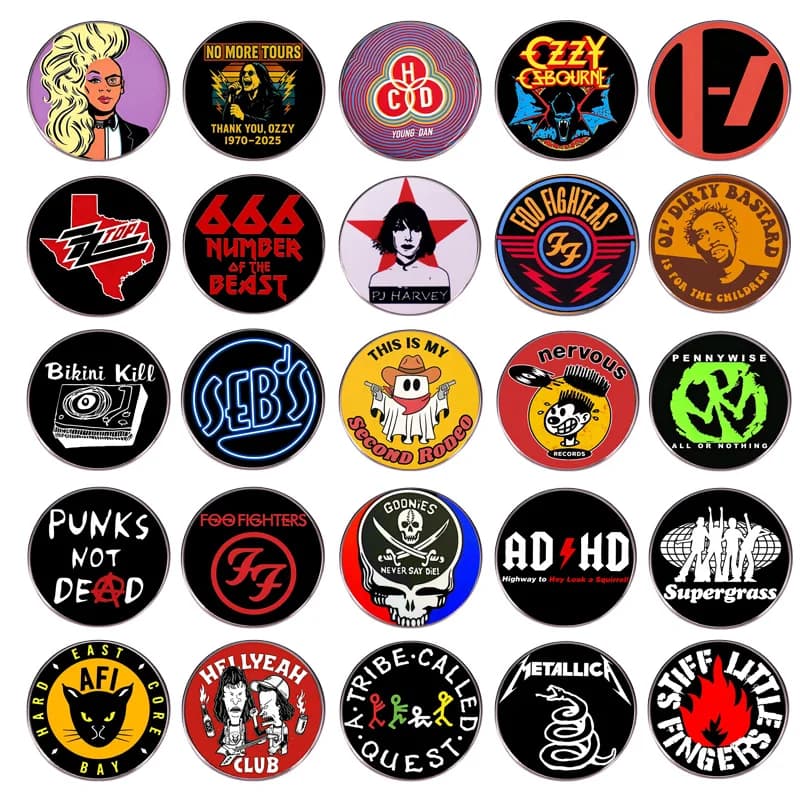 2026 New Fashion Pop Rock Band Pin Fan Collection Badge Music Singer Brooch Backpack Clothes Accessories Wholesale