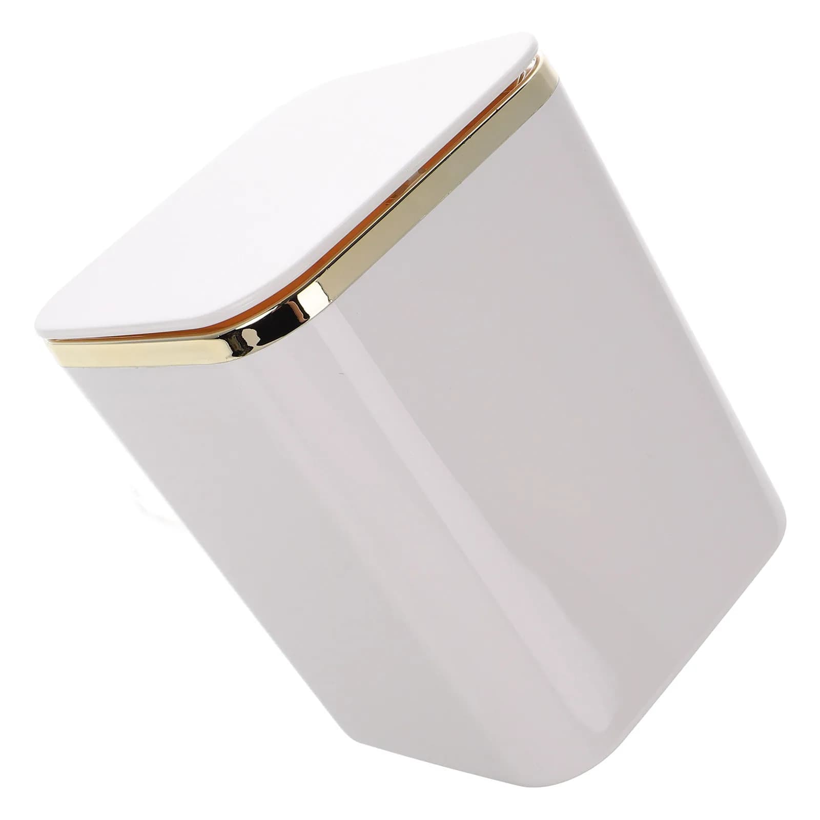Indoor Trash Can Garbage Small Square Waste Bin for Desktop Countertop Container Basket