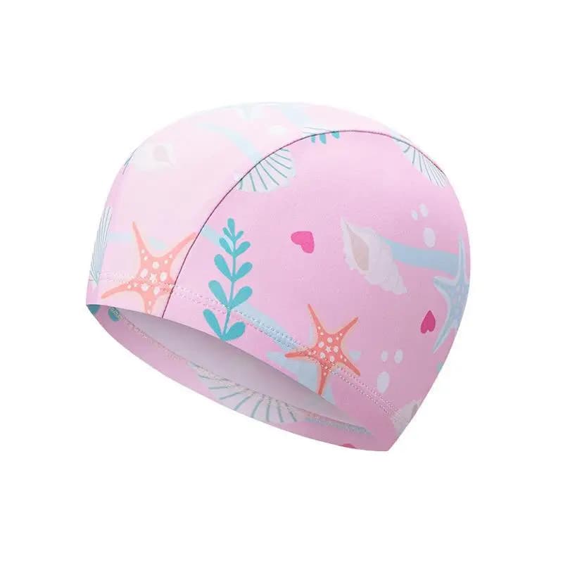 Kids Cartoon Print Waterproof Swim Cap High Elastic Swimming Hat For Boys Girls Pool Beach Water Sports Accessory