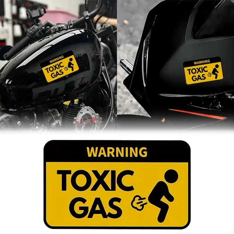 Adesivi divertenti per serbatoi di carburante, caschi, scatole, motociclette e finestrini di auto, inclusi adesivi per gas pericolosi per moto.