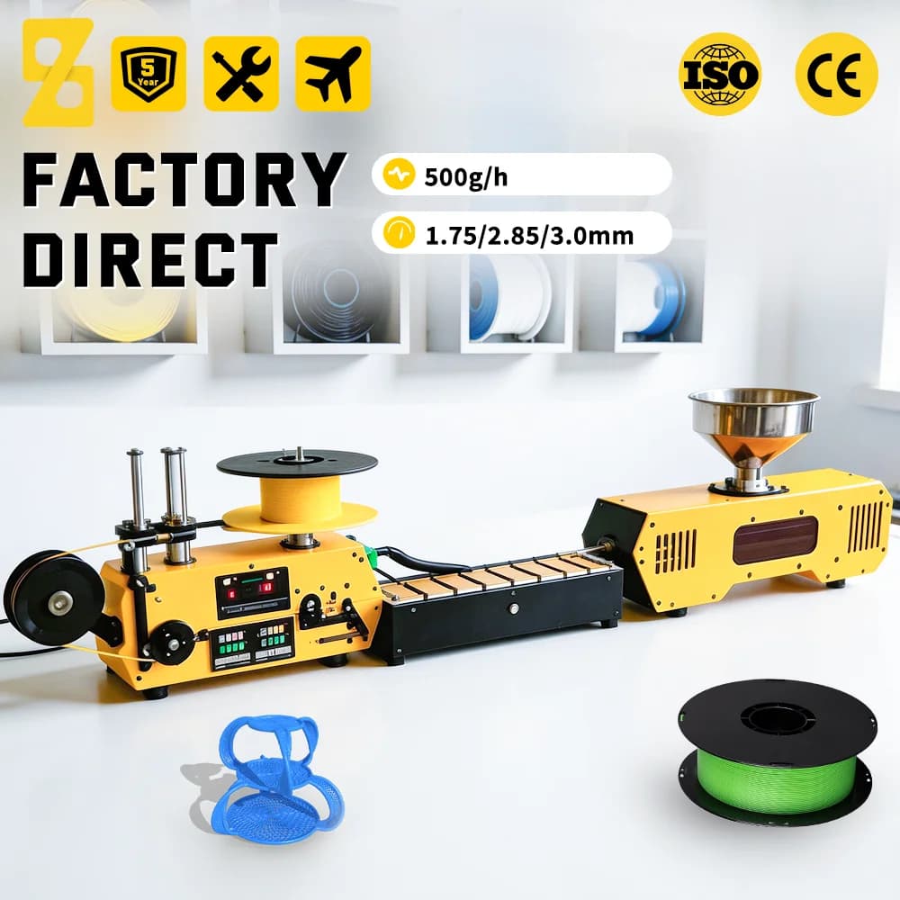 Extruder Desktop HT400 Bumblebee for PLA-CF PETG-CF Filament for 3D Printing, DIY Extrusion Machine and Small Papersmiths