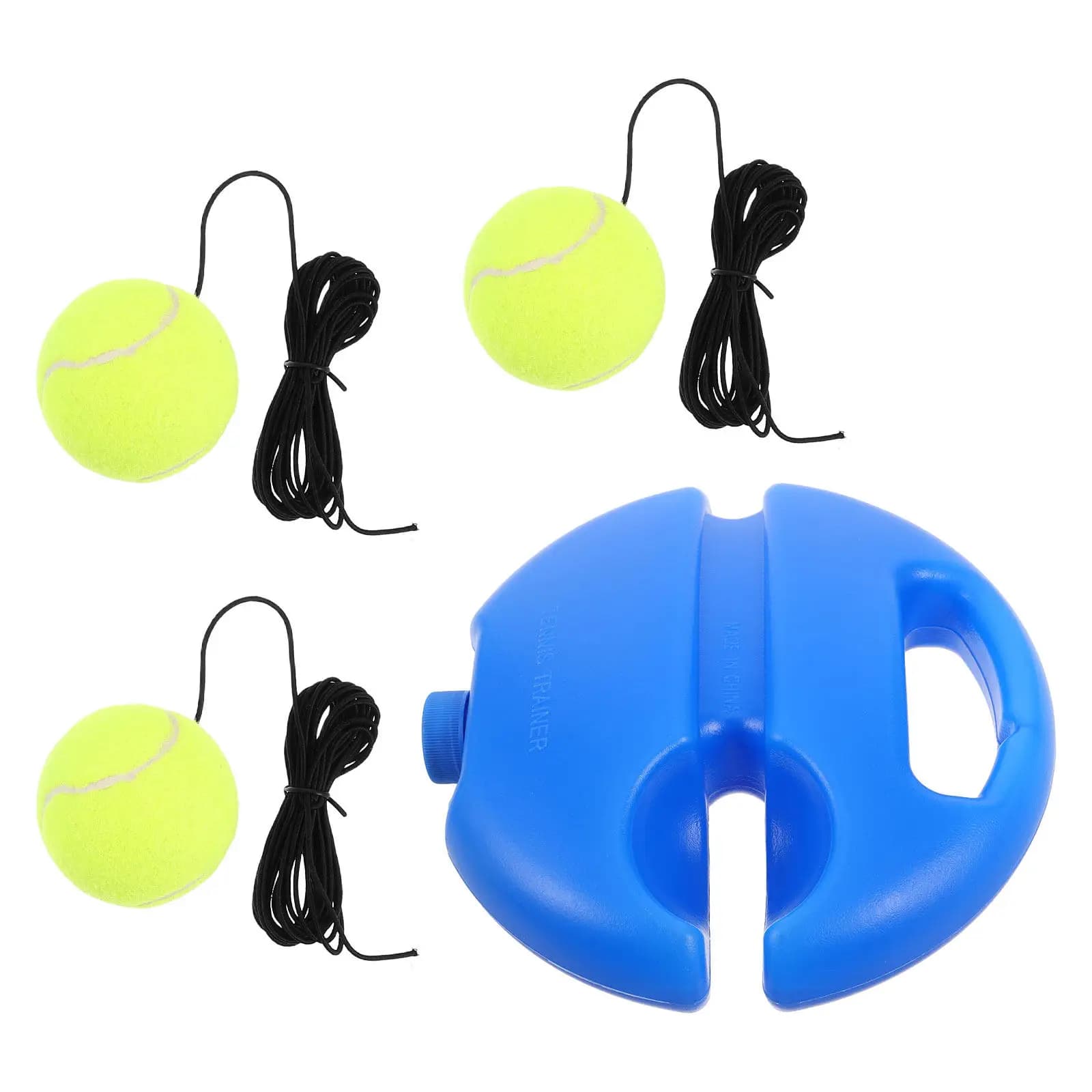 Set da 1 Allenatore di Tennis con Palla Rimbalzante, Corda e Base Robusta - Attrezzatura Portatile per Allenamento Individuale per Principianti, Adulti e Bambini (Uso Interno)