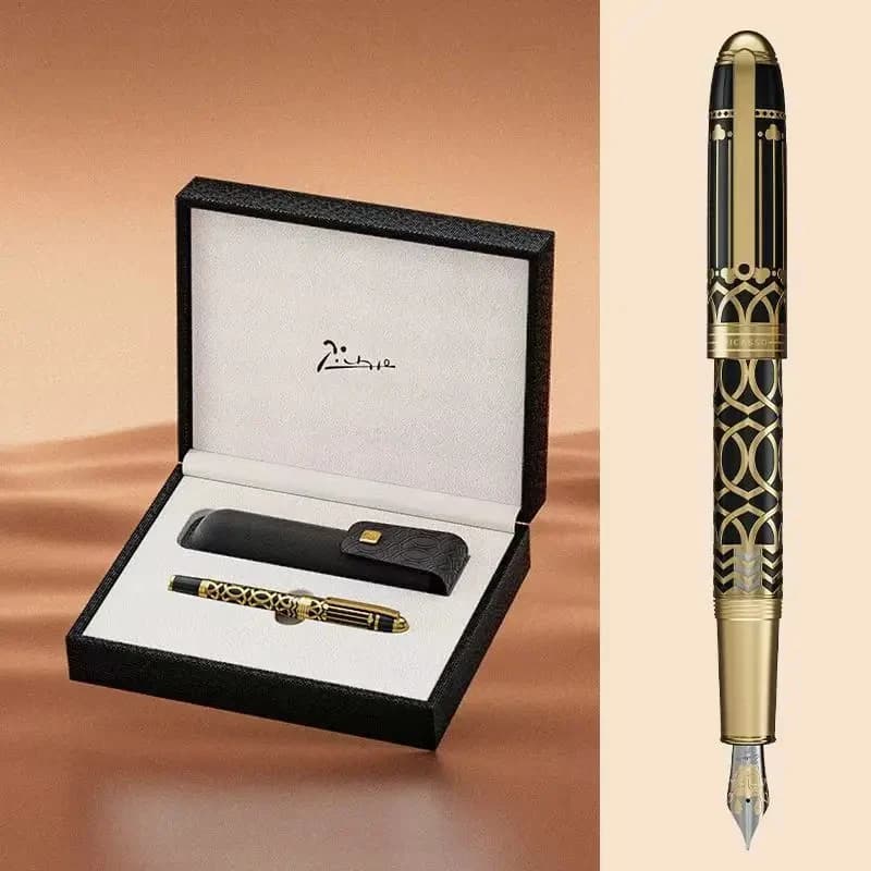Picasso 991 Excellence Series Fountain Pen Gift Set with Pen Pouch Smooth Nib Luxury Business Gift Box for Calligraphy Office