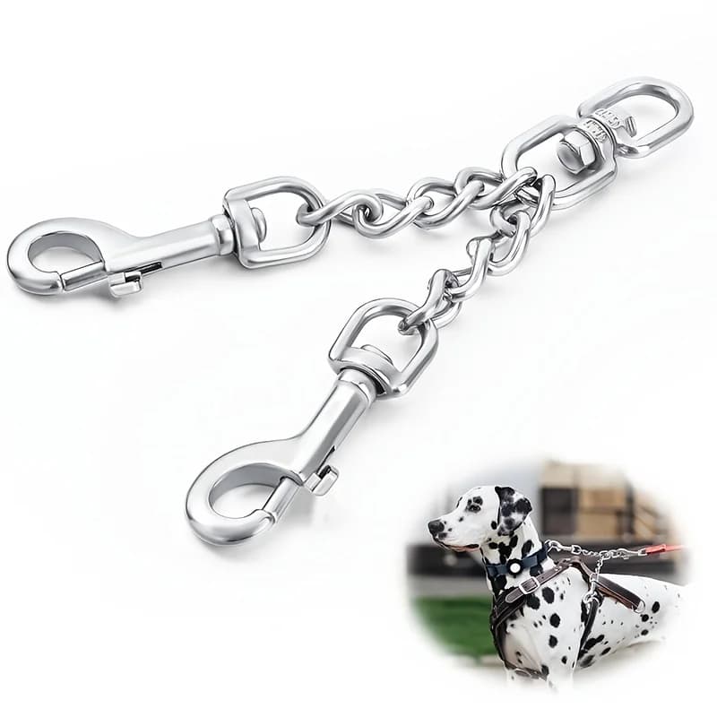 1pc Collar Safety Clip, Dog Safety Clip with Double Buckle Leash Back-Up Clip, Suitable for Collar and No-Pull Harness Connector