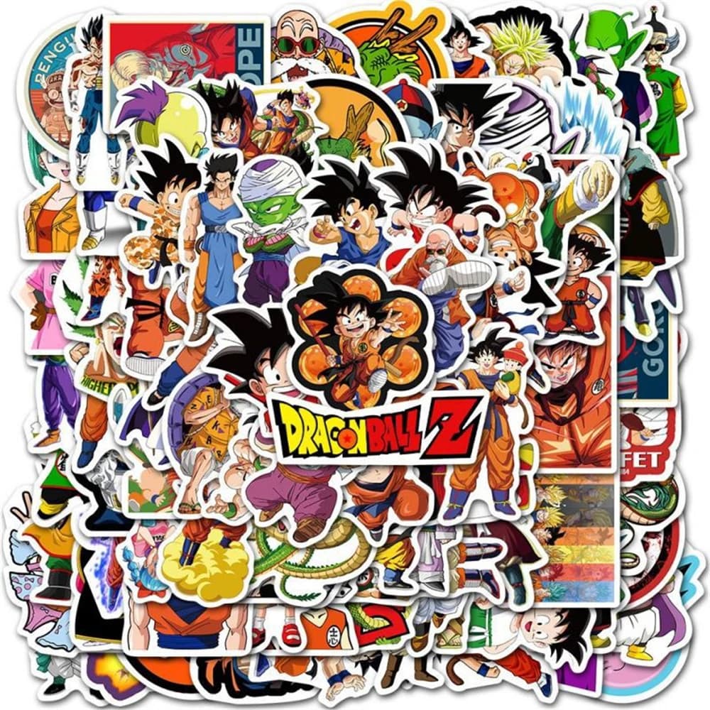 Adesivi Anime Dragon Ball, Sticker Cartoon di Son Goku e Vegeta, Adesivi Graffiti per Telefono, Chitarra, Laptop, Notebook, Valigia, Tazza, Impermeabili