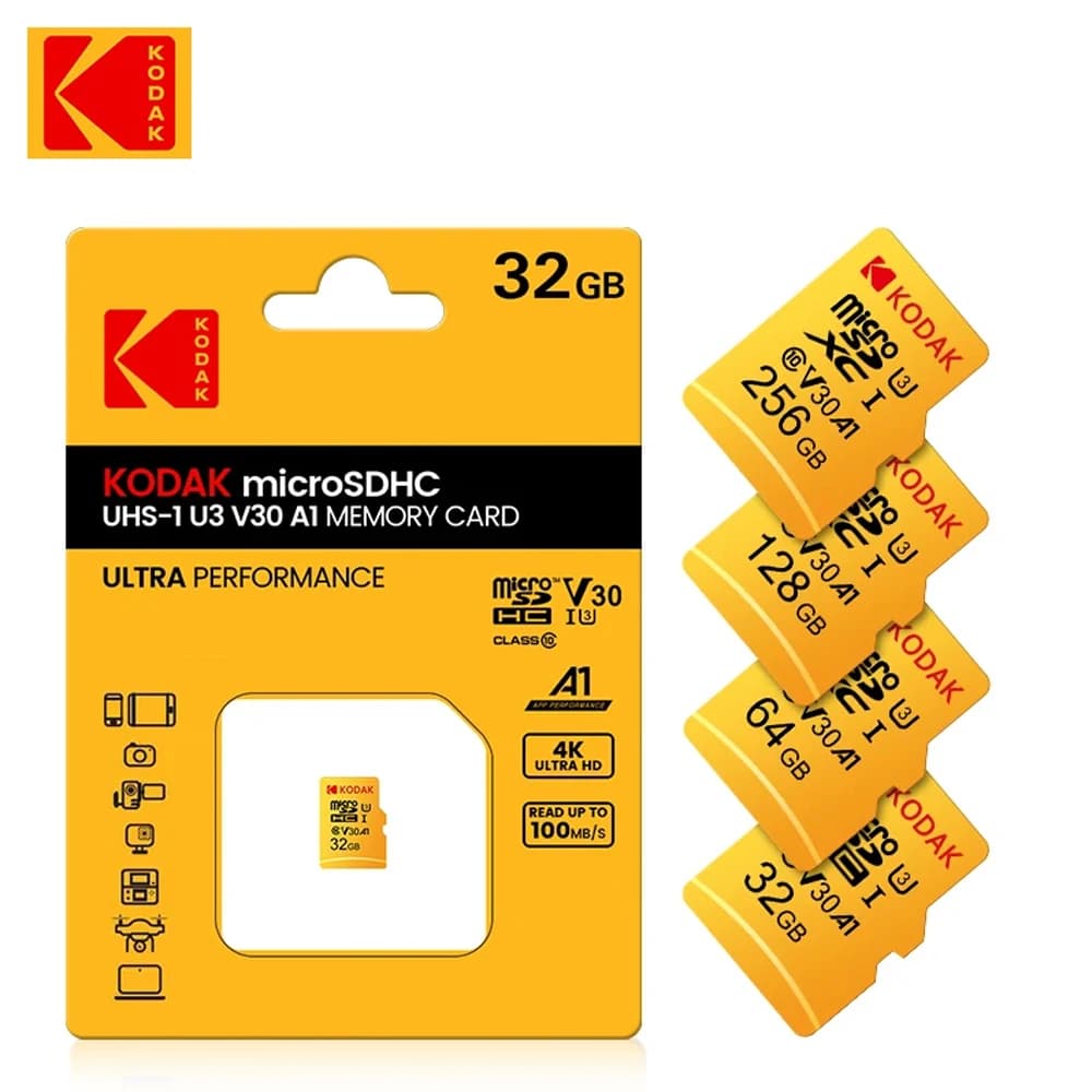 KODAK Micro SD Card Driving Recorder scheda di memoria da 64GB per telefono cellulare PC auricolare altoparlante HD Camera