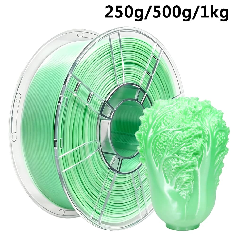 250g 500g 1Kg PLA 3D Printer Filament silk Green to white gradient 1.75mm Printing Filament Independent vacuum packaging