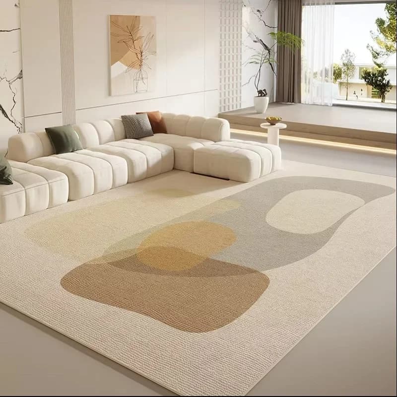 Tappeto in stile nordico VIKAMA: tappeto da comodino per divano da soggiorno, resistente alle macchie e antiscivolo, per l'arredamento della camera da letto