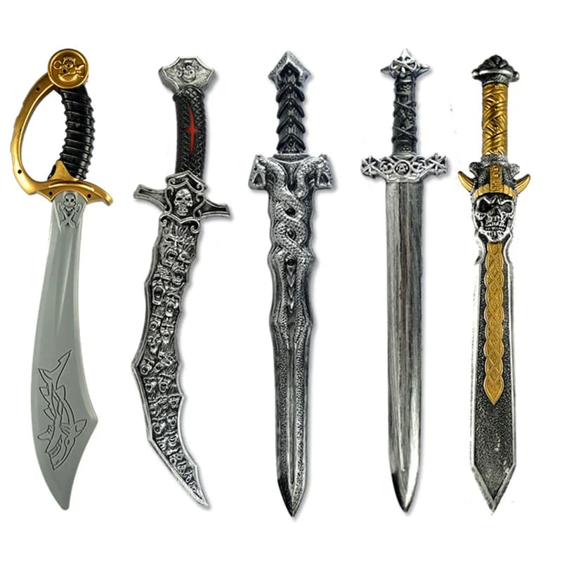 Spada Cosplay, Pistola, Coltello da Pirata, Attrezzatura per Feste, Danza, Spettacoli, Accessori Cosplay, Giocattoli in Plastica, Spada Scheletro di Sicurezza