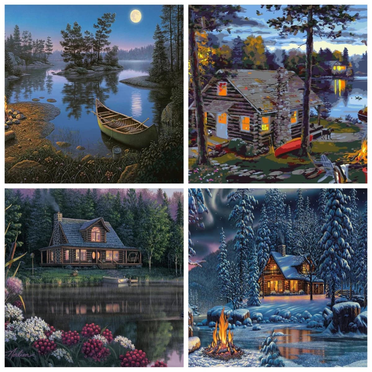 1pc frameless Paint by Numbers Kit for Adults，children，Beginner to Advanced NumberOil Paintin ，Home Decor ，DIY Art Scenery Oil P