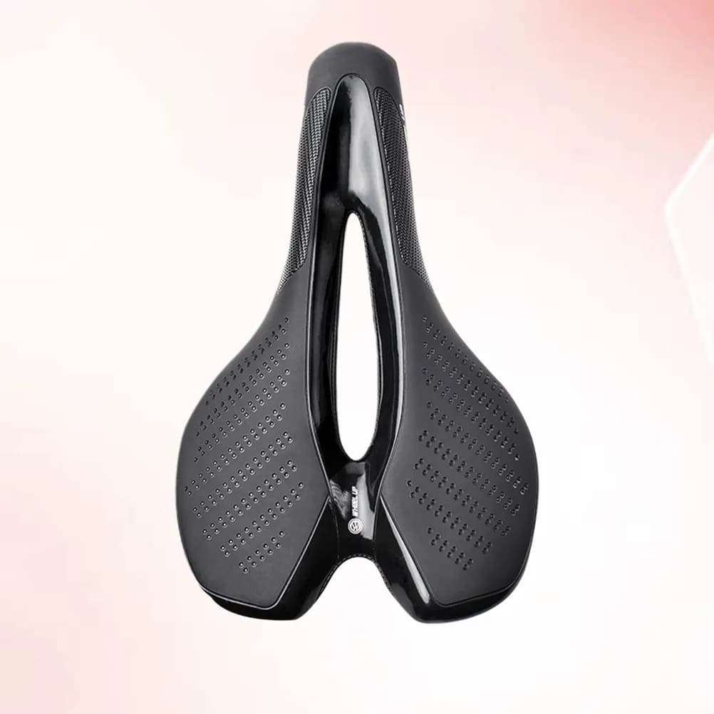Sella in PU per Mountain Bike, Comoda Imbottitura per Ciclismo, Cuscino Sportivo Nero, Design Ergonomico Leggero per Lunghe Corse