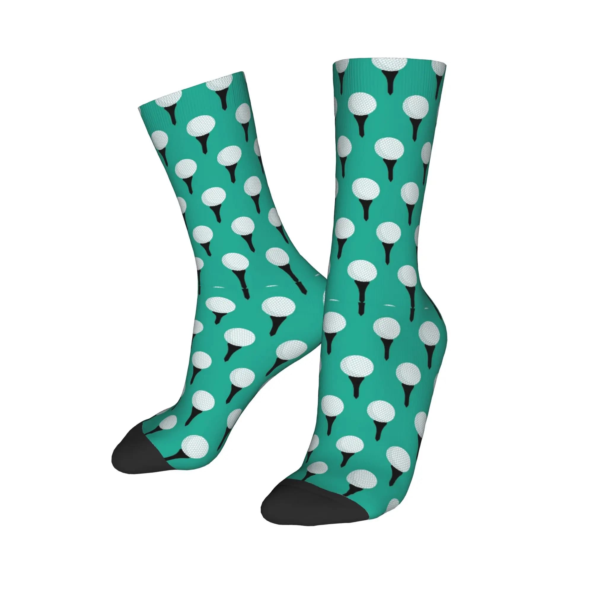 Calze lunghe con motivo a pallina da golf per tutte le stagioni, calze lunghe Harajuku Hip Hop, accessori per uomo e donna, regali