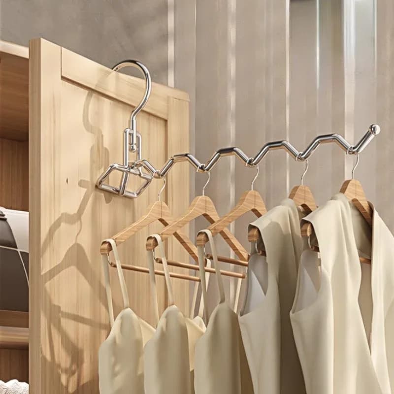 Appendiabiti Pieghevole in Acciaio Inossidabile, Organizzatore da Viaggio per Hotel, Stendibiancheria Essenziale per Viaggi e Casa, Appendiabiti Semplice