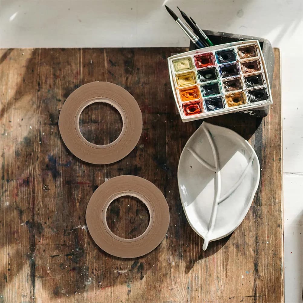 3 Rotoli di Nastro di Carta Multiuso Attivabile con Acqua per Pittura ad Acquerello, Cornici per Quadri, Montaggio Artistico, Decorazione Cornici, Facile da Strappare