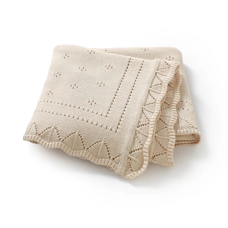 Coperta per Neonati in Cotone Lavorato a Maglia, 100*80CM, per Bambini e Bambine, Coperta per Passeggino, Avvolgente e Calda, Design alla Moda