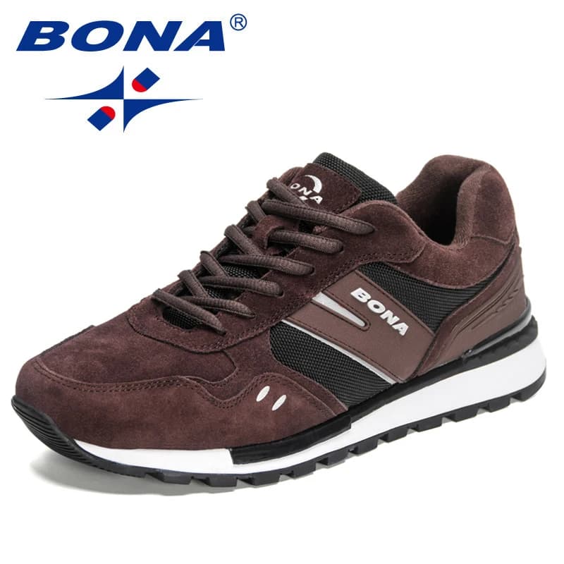 BONA 2022 nuovi designer scarpe da corsa sneakers moda uomo scarpe casual comode leggere di grandi dimensioni uomo scarpe sportive da jogging