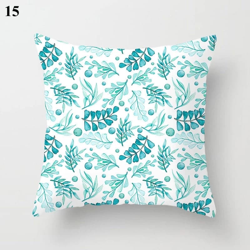 Modern Decorative Federa with Geometric Print Green Sofa