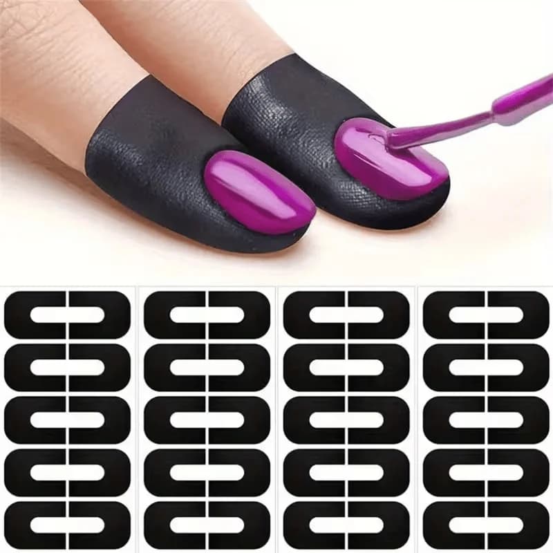 30/90 Pezzi Protezioni per Unghie a Forma di U, Protezioni per Unghie in Vinile Inodore, Resistenti alle Macchie per Manicure e Nail Art