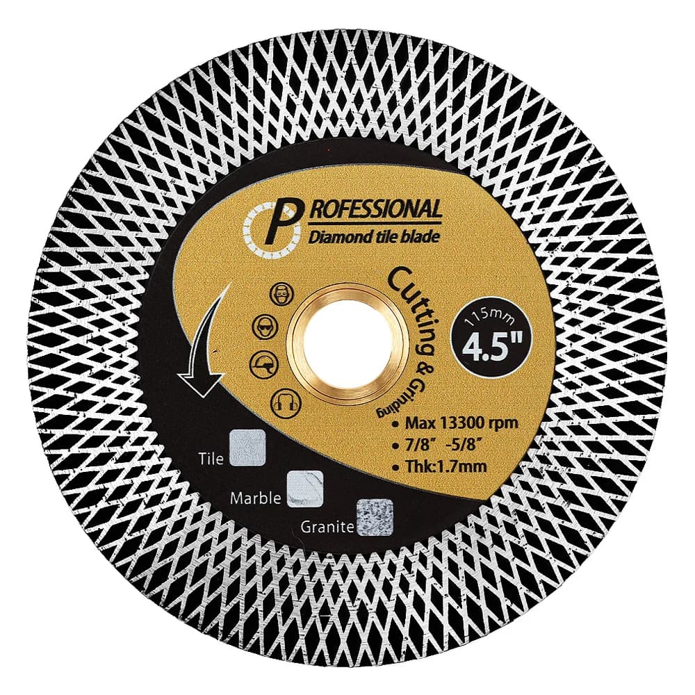 1pc 4.5 "(115mm) Lama per piastrelle diamantate Lama per molatura turbo per smerigliatura del disco da taglio in pietra artificiale in porcellana ceramica