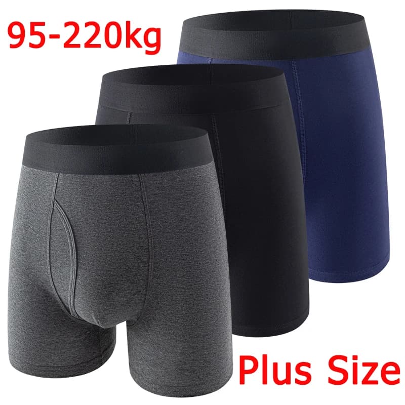 Boxer taglie forti Intimo da uomo in cotone per boxer da 95-220 kg Tronchi Pantaloncini comodi da uomo di grandi dimensioni 8XL