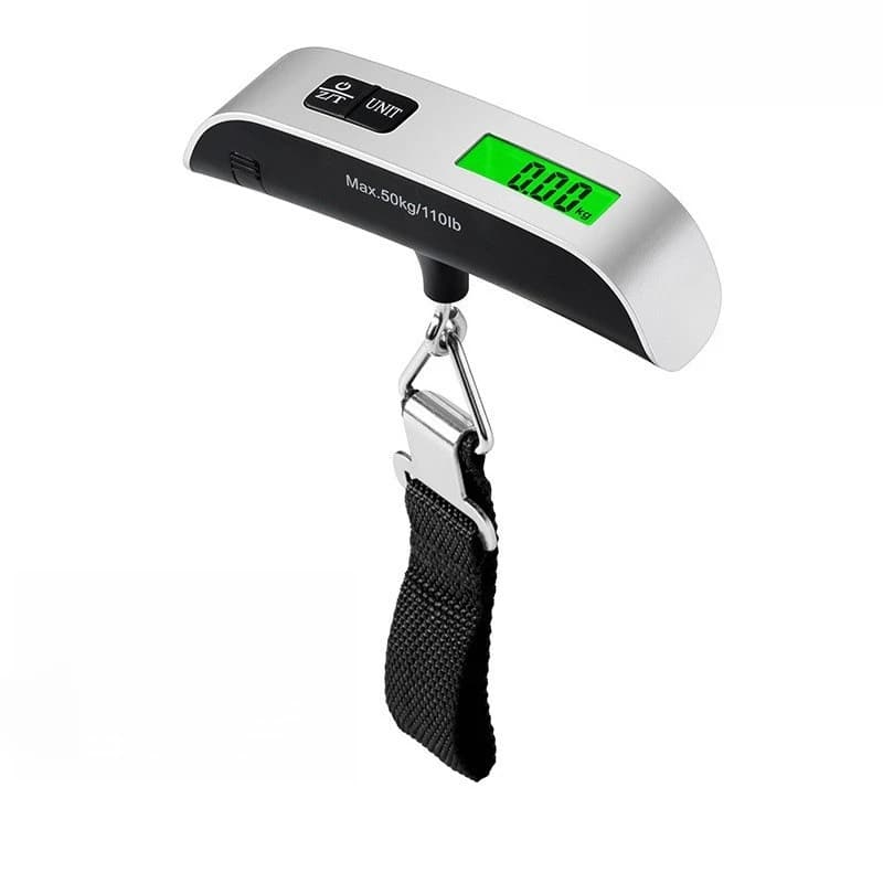 Bilancia Digitale Elettronica Portatile da 50KG/110LB con Gancio per Pesca, Viaggi, Bagagli e Valigie