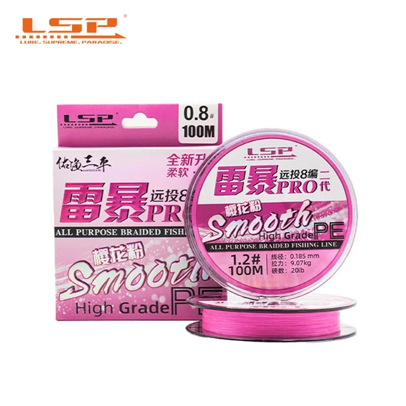 LSP Thunderstorm Pro 2 PE lenza intrecciata 8 fili 100-500M 13-58LB lenza multifilamento Linhas Pesca per mare d'acqua dolce