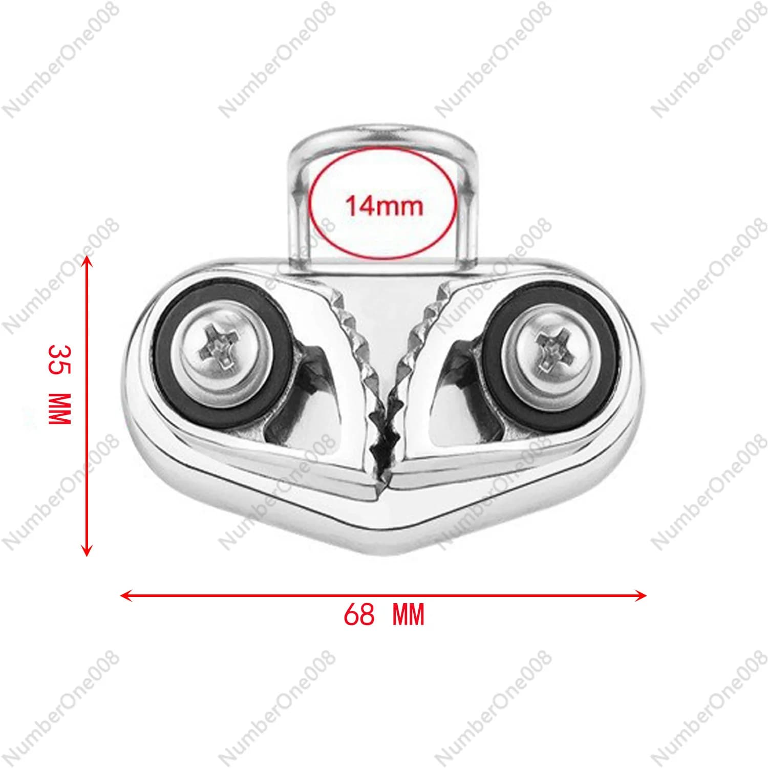 Morsetto per corda per puleggia in acciaio inossidabile Dispositivo di bloccaggio per strumento Pilates Accessori hardware marino