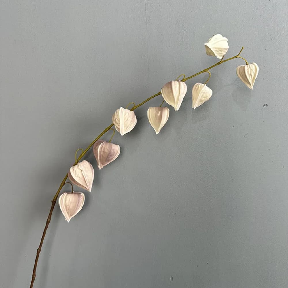 Artificial Flowers 83cm, Realistic Fins Cock Rams, Fruit Coppers Lanterns Made in Hand, Realistic Fin Plants for Interior and Exterior