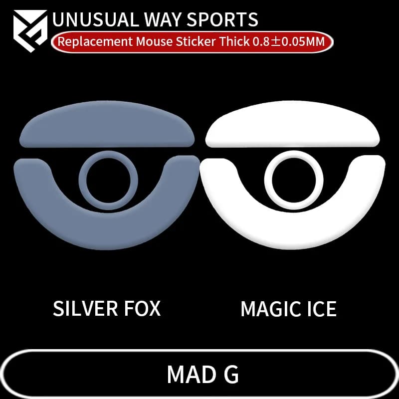 InsolitoWaySports Mouse Pattini Piedi Madlions MAD G MAX Superficie ribaltabile PTFE Anti collasso Magic Ice Pink Black Silver Fox