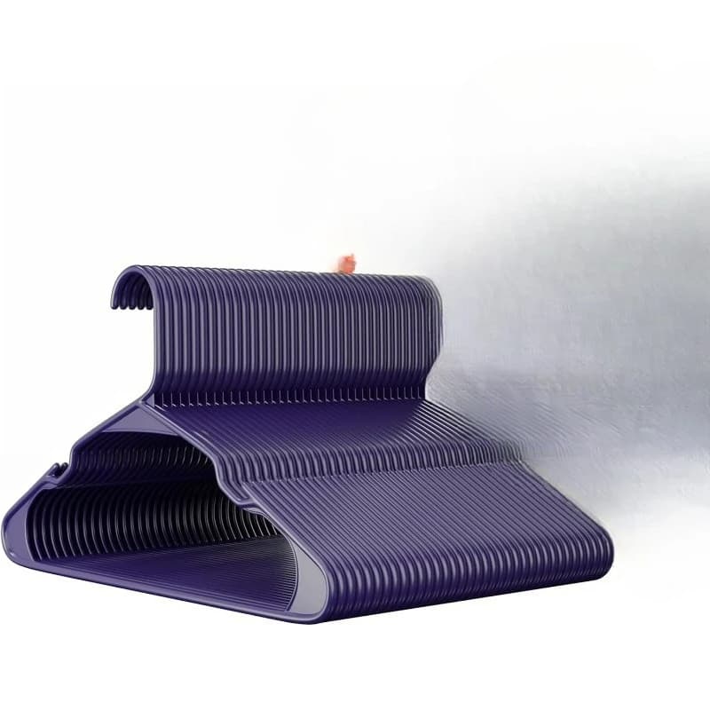 Purple Plastic hangers 10 Pack– Heavy-Duty Plastic Hangers Slim and Space-Saving Hangers, Durable & Lightweight Hangers with Non-Slip Shoulder Notches for Slip Dresses, Suits, Jackets & Camisoles
