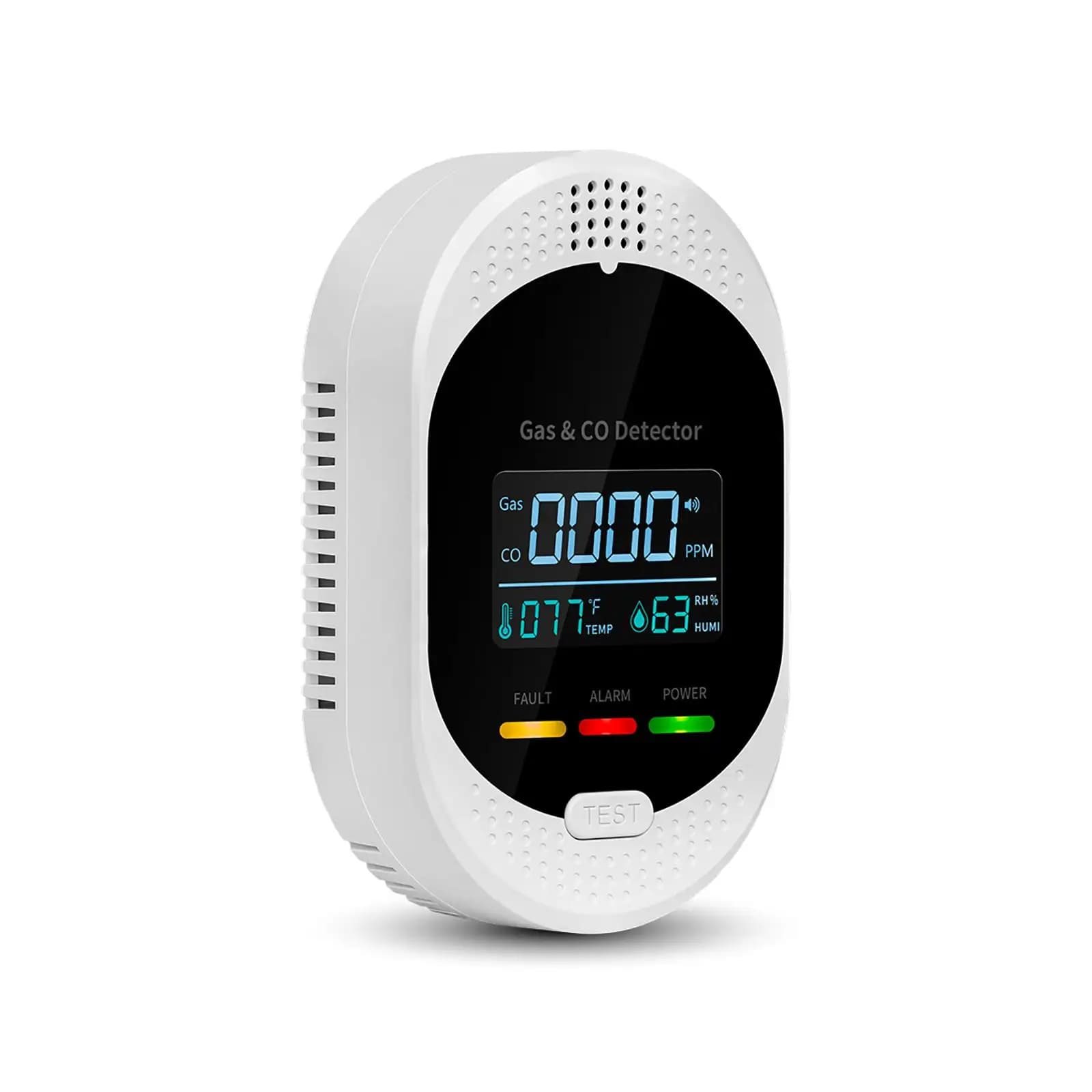 4-In-1 detector with temperature and humidity, carbon monoxide detector, smoke detector products