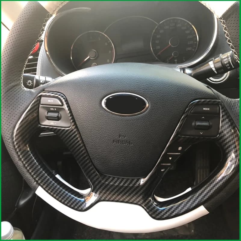 Accessori Auto per KIA Ceed 2013 2014 2015, Copri Pulsanti del Volante, Adesivo Decorativo, Striscia Ornamentale