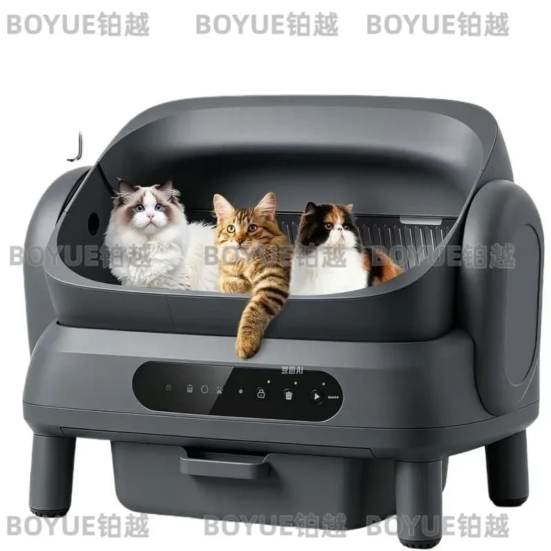 XXXL Sel-Cleaning Cat Litter Box, Extra Large Automatic Litter Box or Multiple Cats, Top Entry Design with App Control, 20L
