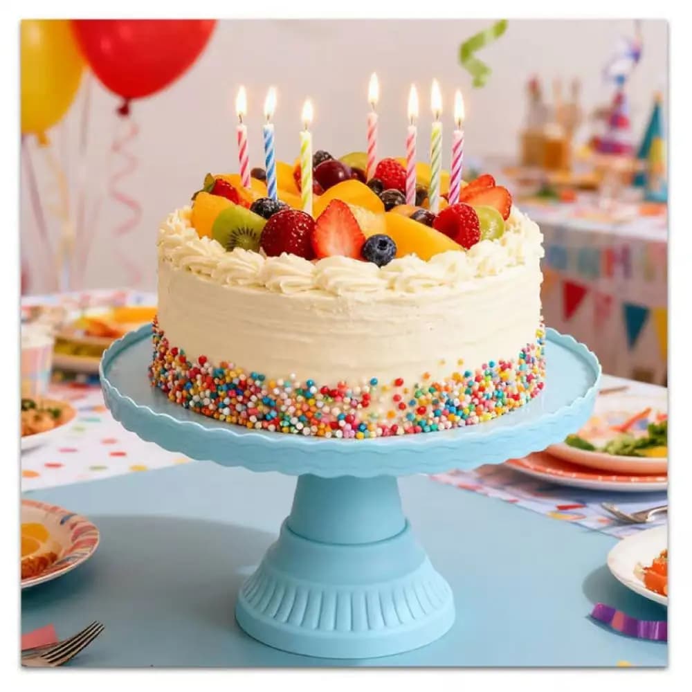 1PC Dessert Cake Stand Tray for Afternoon Tea Wedding Birthday Party Display Cold Meal Tea Break Elegant Tableware Accessory