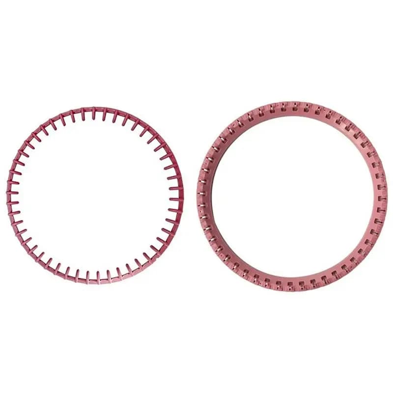AT05-2 Piece Top Ring Replacement Parts As Shown Plastic For 48 Needle Knitting Machine Accessories Pink Needle Sleeve Circle